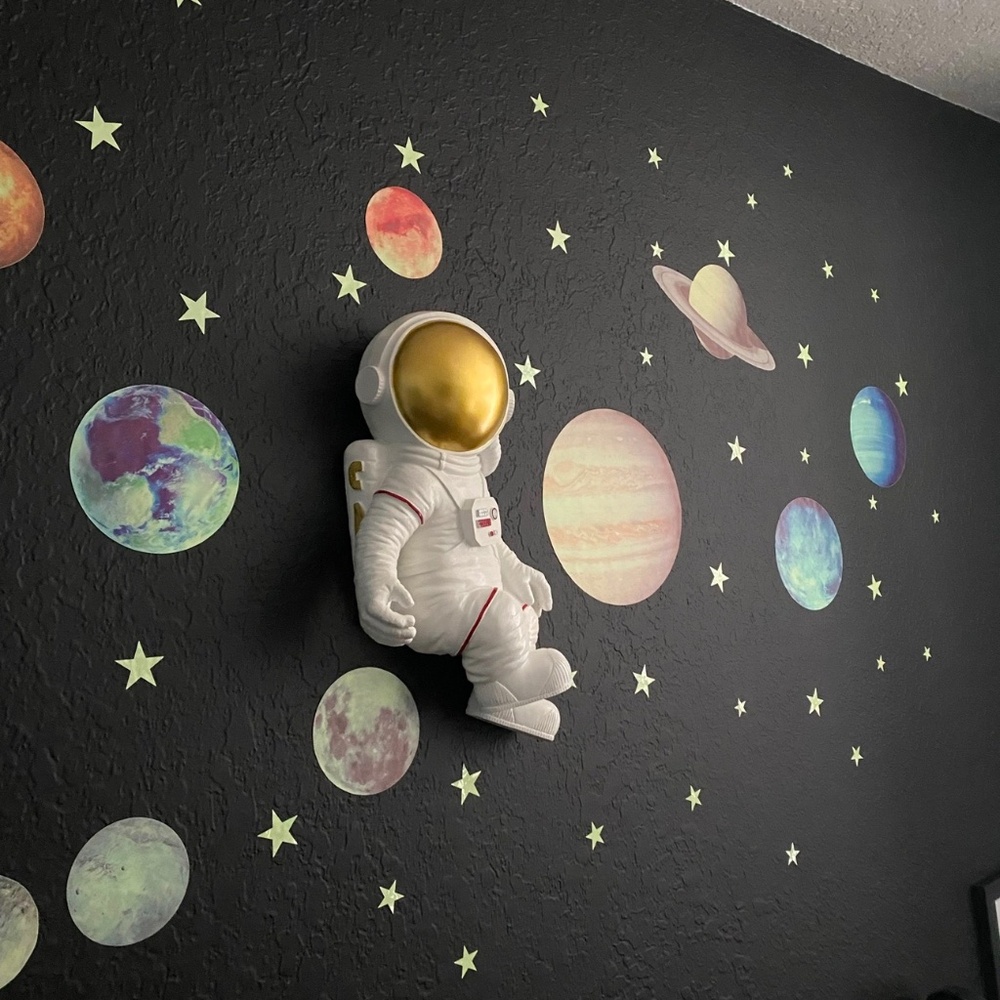 3D ASTRONAUT SPACE DECOR SET WALL KIDS ROOM